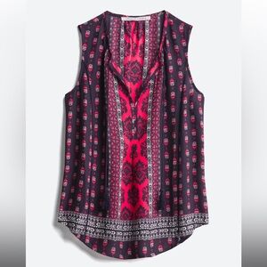 Sleeveless Tie Neck Blouse